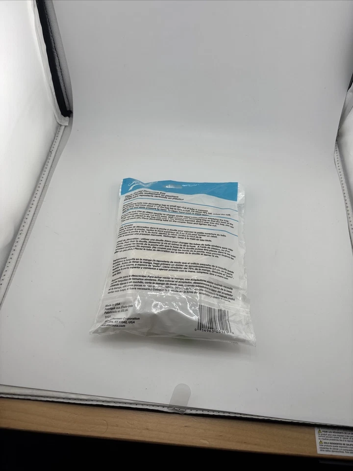 Ateco 21 英寸白色装饰袋塑料涂层帆布可重复使用密封新品 — 第 3/4 张图片