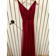 BHLDN Hitherto Tulle Maroon Dress