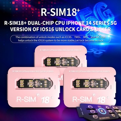 RSIM 18+ Nano Unlock Card for iPhone 14 Plus 13 12 Pro Max 11 Pro IOS 16 UE