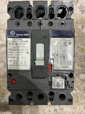GE SEDA36AT0100 Circuit Breaker 3 Pole 100A 600V
