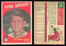 1959 Topps Ernie Johnson #279 Poor Condition