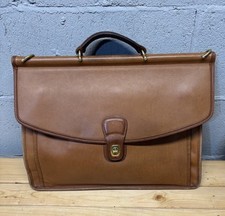 Coach Vtg 90's British Tan Leather 5266 Messenger Briefcase Satchel F8C