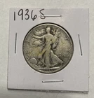 1936 S Walking Liberty 90% Silver Half Dollar 50c US Coin