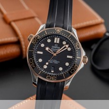 Omega Seamaster Diver 300M Stahl Gold Automat...