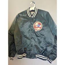 Vintage New York Yankees Chalk Line Satin Jacket Blue Mens Size Large