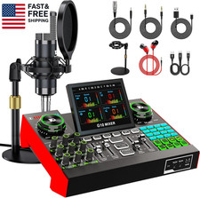 Podcast Microphone Bundle with Live Sound Board Audio Mixer, Podcast Equipment