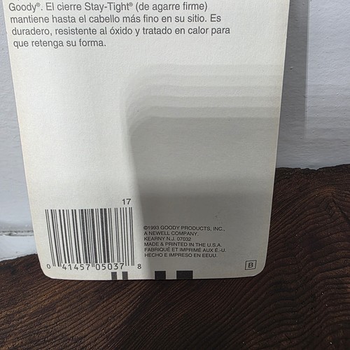 Vintage 1993 Goody 2,5" Stay-Tight Haarspangen Metall #8924 Neu in Verpackung - Bild 8 von 8