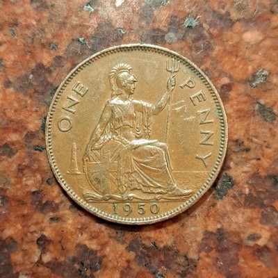 1950 GREAT BRITAIN ONE PENNY COIN - COLONIAL ISSUE - BETTER DATE - #B6969