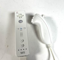 Official OEM Nintendo Wii White Remote with White Nunchuck RVL-003 - TESTED