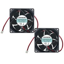 2-Pack 80mm x 25mm DC 24V Brushless Cooling Fan Dual Ball Bearing