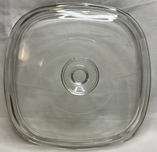 8.5” Pyrex A-9-C Clear CorningWare Square Glass Replacement Lid Preowned