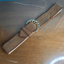 Vtg Gold Studded Leather Belt medium to large Womens Sand Castle New York chunk