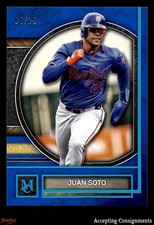 2025 Topps Museum Collection Blue Topaz #24 Juan Soto METS 05/25