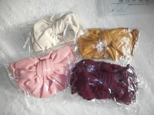 4 DRESHOW Child/Baby Bow Headbands Head Wrap Toddlers Soft Turban BOW Cap NEW