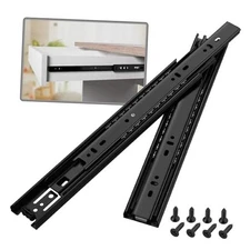 5 Pair Full Extension Ball Bearing Drawer Slides 8 10 12 16 Inch Black-5 Pair