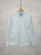 apc rue madame paris cotton blue shirt button ups size M