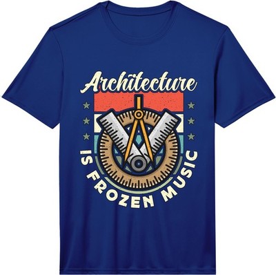 Mens Architecture is Frozen Music Construct Builder Architecture Performance T-S