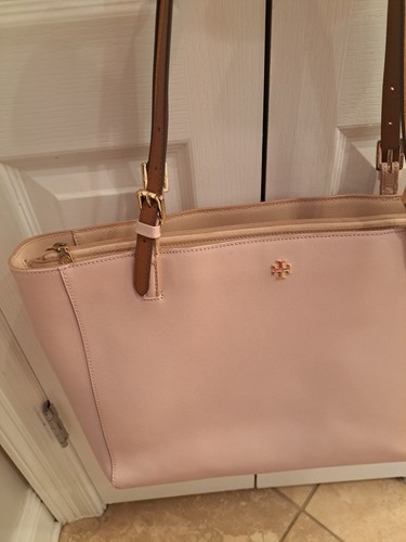Tory Burch Large Leather Tote Bag Pink Lavender  Clearance!!! - Picture 2 of 24