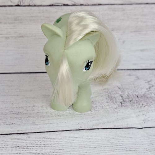 Vintage G1 My Little Pony MLP Minty Mint Green Horse White Hair Shamrocks 1982 - Bild 8 von 15