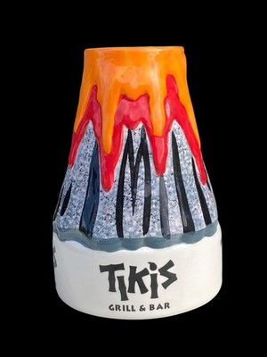 ''I LAVA YOU'' Tiki's Grill & Bar Hawaiian Volcano Lava Ceramic Cocktail Tiki Mug