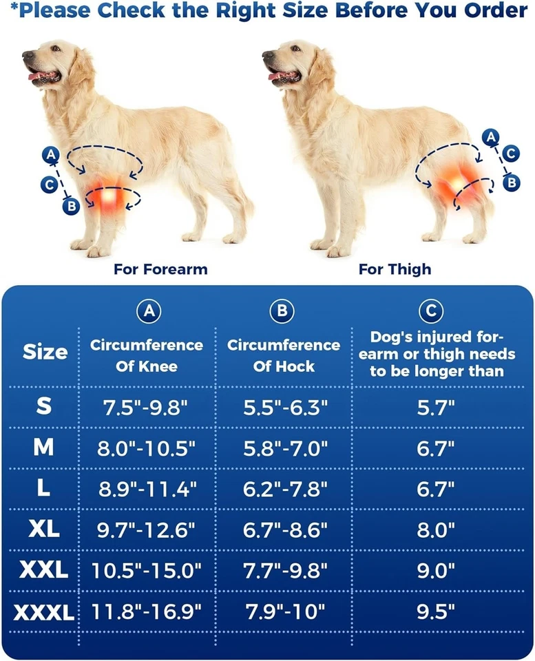 Rodillera para perros LCA/CCL ligamento desgarrado displasia de cadera artritis trasera trasera y delantera Foto 2 de 4