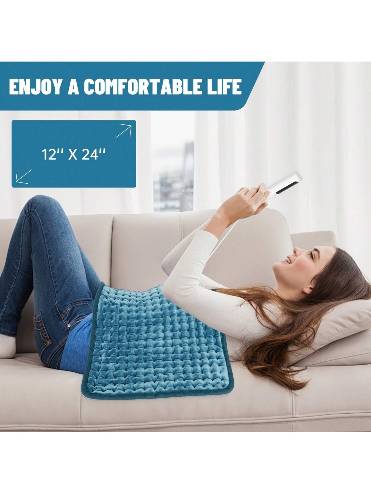 - Electric Heating Pads For Back,neck, 9 Heat Settings & Moi
