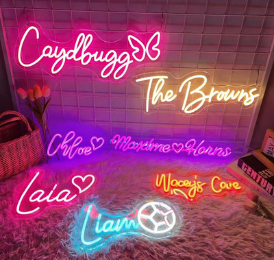 Personalisiertes Neon Namensschild 30Cm   LED Schild mit Namen   Kinderzimmer