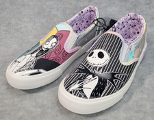 Disney Nightmare Before Christmas Sneakers Slip on Jack  Sally Women's 7.5 NWOT