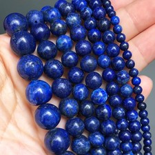 Blue Lapis Lazuli Round Beads 15" Strand 2mm 3mm 4mm 6mm 8mm 10mm 12mm 14mm