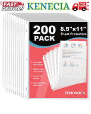 200 Pack Sheet Protectors 8.5 x 11 inch Clear Page Protectors for 3 Ring Binder,