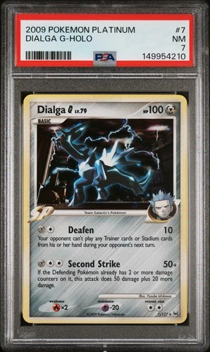 2009 POKEMON PLATINUM #7 DIALGA G-HOLO PSA 7