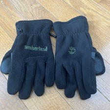 Timberland Men  s Fleece Gloves Black Size L EUC Clip Together