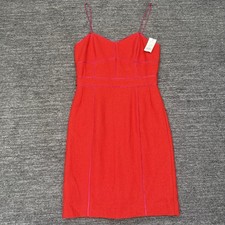 Banana Republic Vermillion Dress Women 8 Red Wool Corset Piped Mini Vamp Sexy
