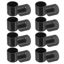 Round Plastic Hole Plugs 0.8 Inch, 16 Pack Tubing Insert End Cap, Black