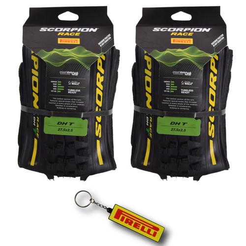 Pirelli Scorpion Race DH T 63-584(27.5x 2.5) MTB Bicycle Tire w/Keychain(2 Pk) - Picture 1 of 9