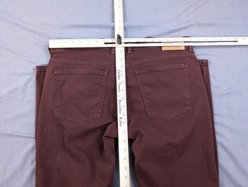 Mott Bow Jeans Mens Fits 36x32 Mercer Slim Straight Burgundy* - Picture 13 of 15