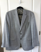 Ralph Lauren Chaps Blazer Men 44R Gray Classic Jacket Paisley Lined NWOT