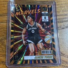 JACKIE YOUNG 2025 Donruss WNBA Net Marvels Holo Laser /399 Las Vegas Aces #15