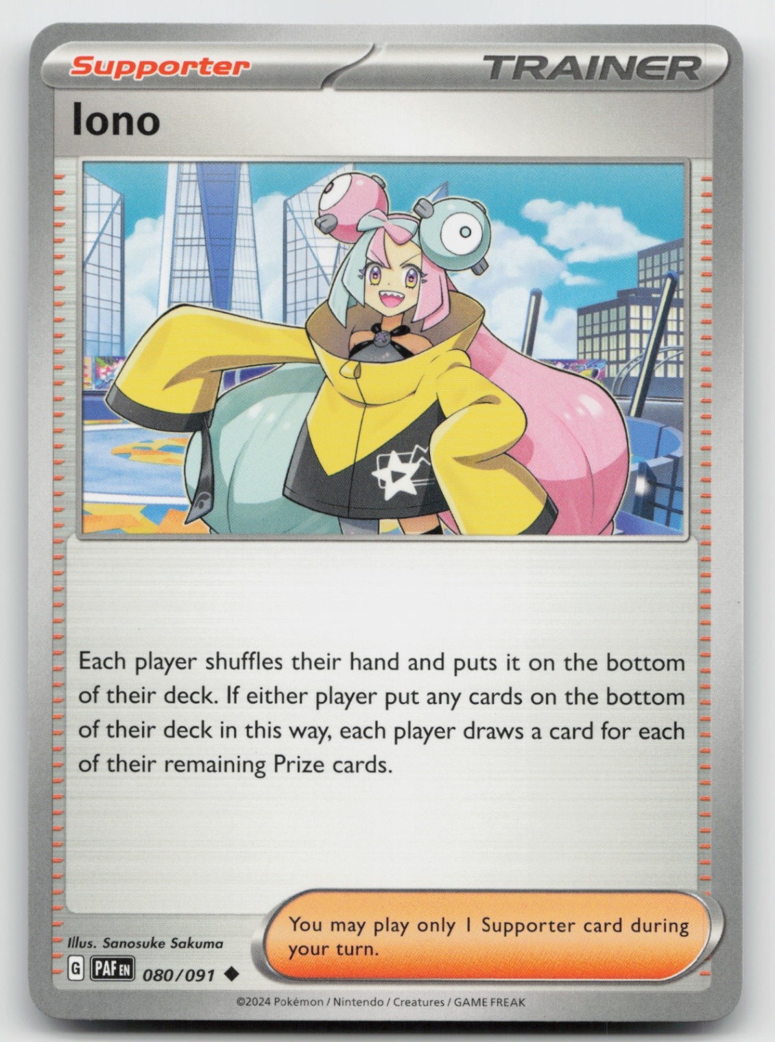 Pokemon Iono Uncommon SV: Paldean Fates 080/091 LP