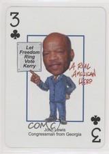 2004 Presidential Decks 2004 Vote Kerry Playing Cards John Lewis #3C 6d7