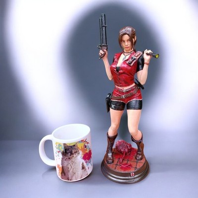 Fanart figure Claire Redfield airbrush painted 9.8 inch SFW Adult 17+