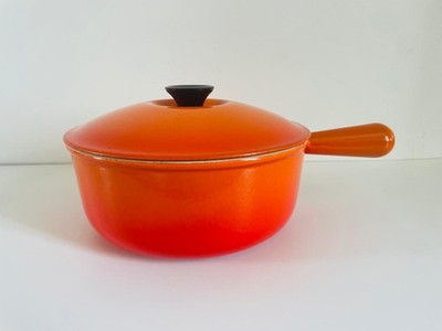 Pfanne Le Creuset orange vulkanisch Gusseisen emailliert Kochtopf 22 cm