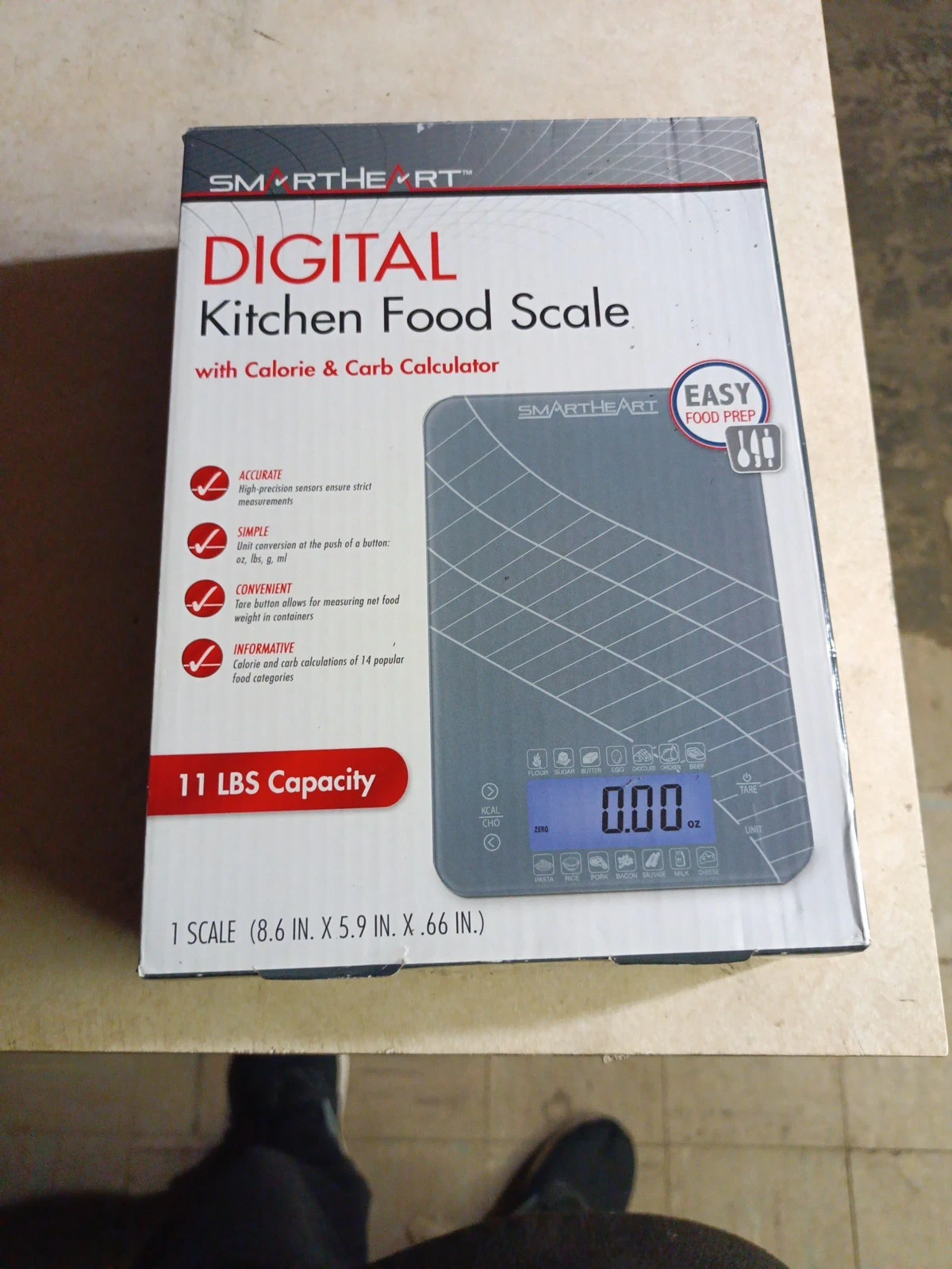 SMART HEART Digital Kitchen Food Scale With Calories Carb Calculator IN Open Box
Opens in a new wind