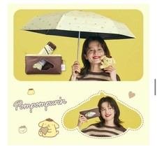 Wpc. Pompompurin Sanrio Folding Umbrella UV Cut Sun Parasol Blackout Compact Jap