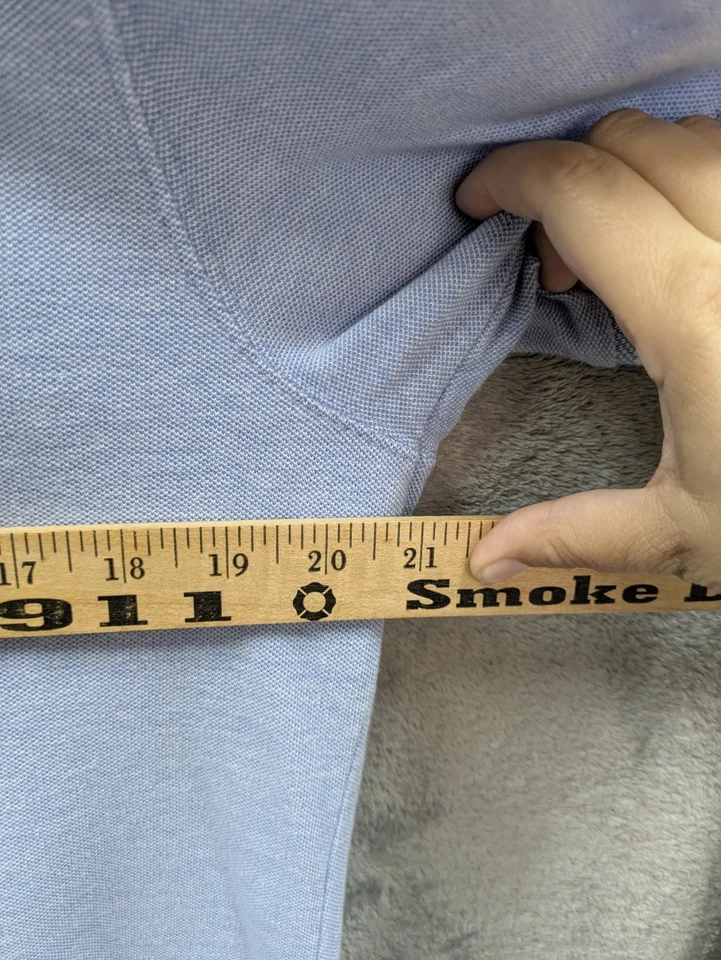 Мужская рубашка поло большой синий 100 хлопок - Изображение 2 из 4