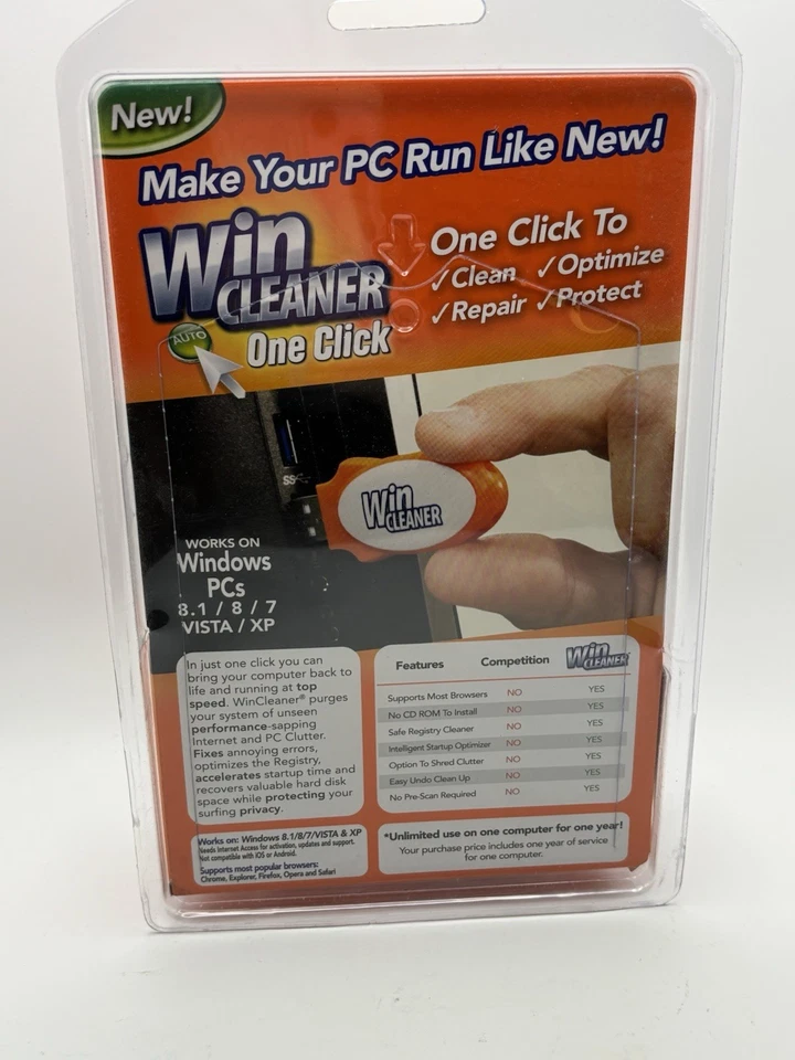 Win Cleaner USB TV One Click PC Computer Windows Clean Repair Protect NEW.    Zz - Image 2 of 2