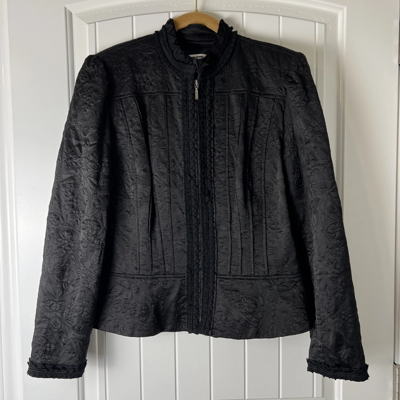 VETEMENTS Giacca donna nera con zip intera Nygard Collection Taglia 14 (large)