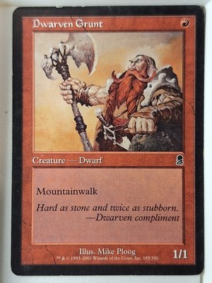 Dwarven Grunt - Odyssey - Magic the Gathering MTG Nice!