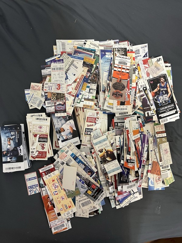 Massive Ticket / Stub Lot of 1,600+ MLB,NFL, NASCAR, NBA, NCAA, MISC