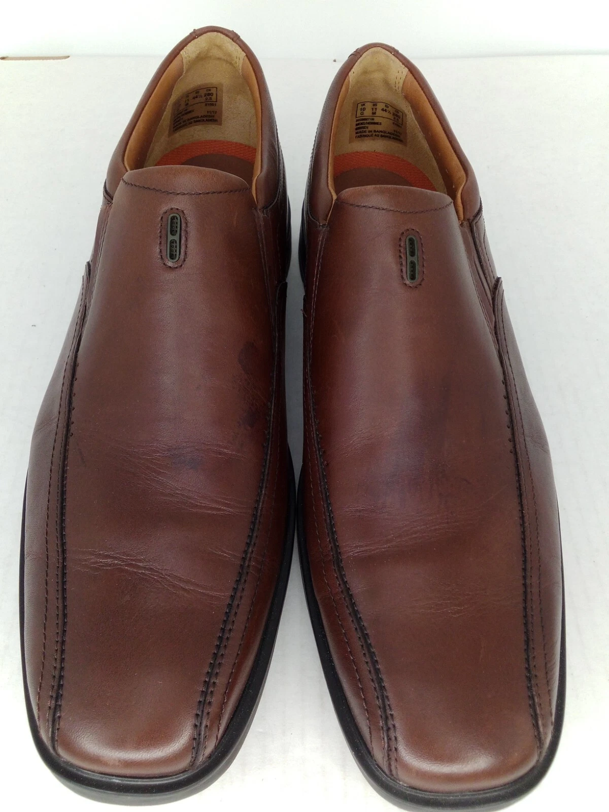 CLARKS Mocassino Slip on Uomo Unsheridan Go Pelle Marrone 11 M US